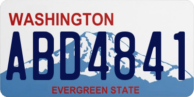 WA license plate ABD4841