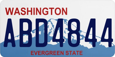 WA license plate ABD4844