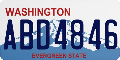 WA license plate ABD4846