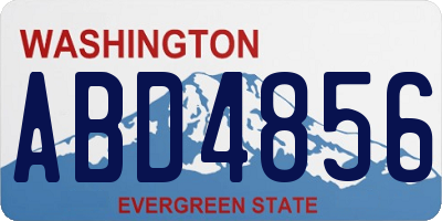 WA license plate ABD4856