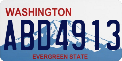 WA license plate ABD4913