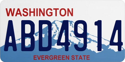 WA license plate ABD4914