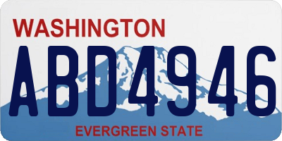 WA license plate ABD4946