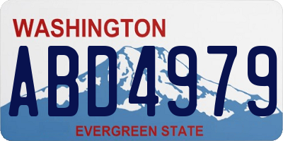 WA license plate ABD4979