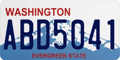 WA license plate ABD5041