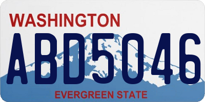 WA license plate ABD5046