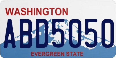 WA license plate ABD5050