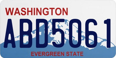 WA license plate ABD5061