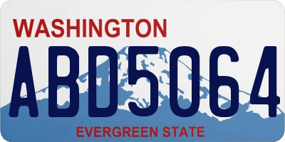 WA license plate ABD5064