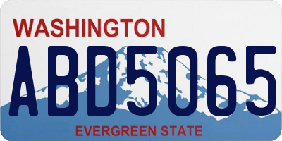 WA license plate ABD5065