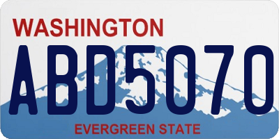 WA license plate ABD5070