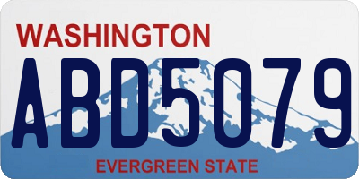WA license plate ABD5079