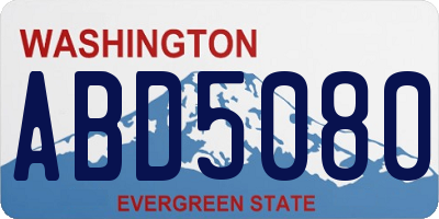 WA license plate ABD5080