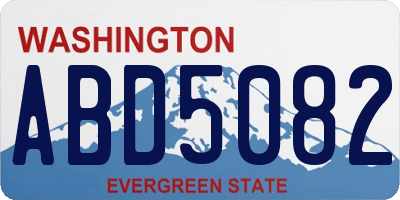 WA license plate ABD5082