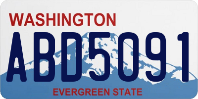 WA license plate ABD5091