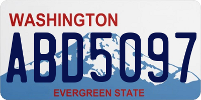 WA license plate ABD5097