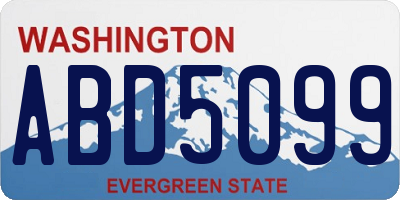 WA license plate ABD5099