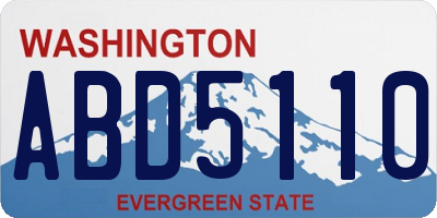 WA license plate ABD5110