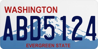 WA license plate ABD5124
