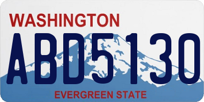 WA license plate ABD5130