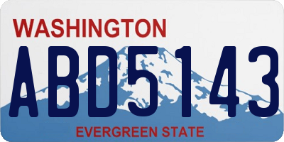 WA license plate ABD5143