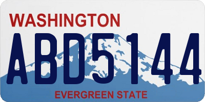 WA license plate ABD5144