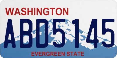 WA license plate ABD5145