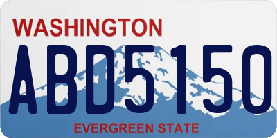 WA license plate ABD5150