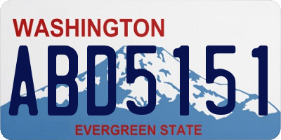 WA license plate ABD5151