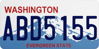 WA license plate ABD5155