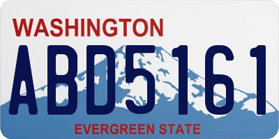 WA license plate ABD5161
