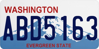 WA license plate ABD5163