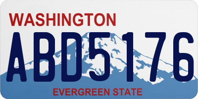WA license plate ABD5176