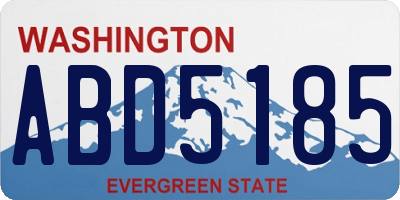 WA license plate ABD5185