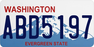WA license plate ABD5197
