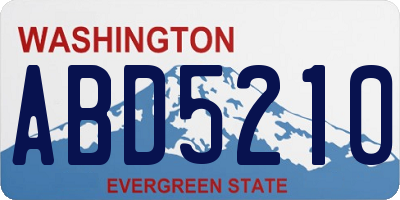WA license plate ABD5210