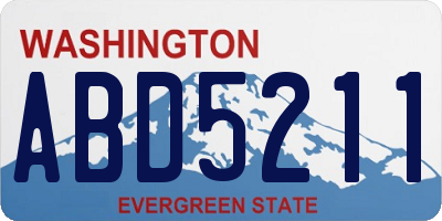 WA license plate ABD5211