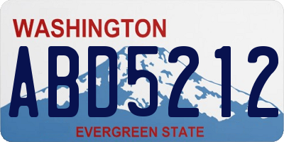WA license plate ABD5212