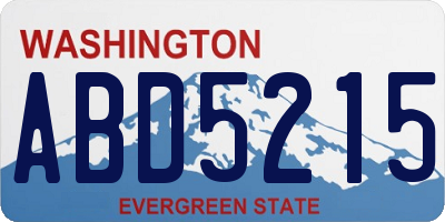 WA license plate ABD5215