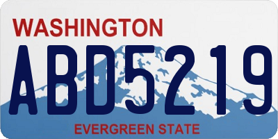 WA license plate ABD5219