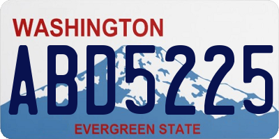 WA license plate ABD5225