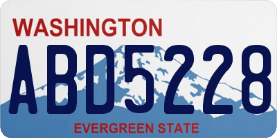 WA license plate ABD5228