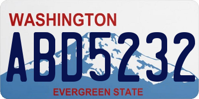WA license plate ABD5232