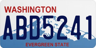 WA license plate ABD5241