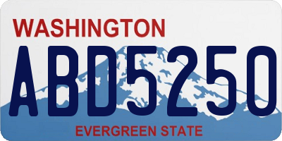 WA license plate ABD5250