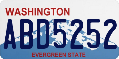 WA license plate ABD5252