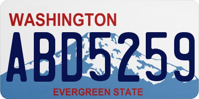 WA license plate ABD5259