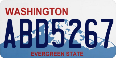 WA license plate ABD5267