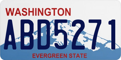 WA license plate ABD5271