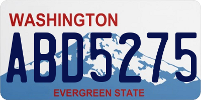 WA license plate ABD5275
